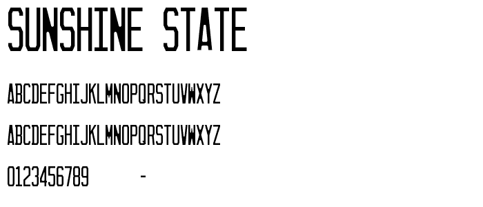 Sunshine State font